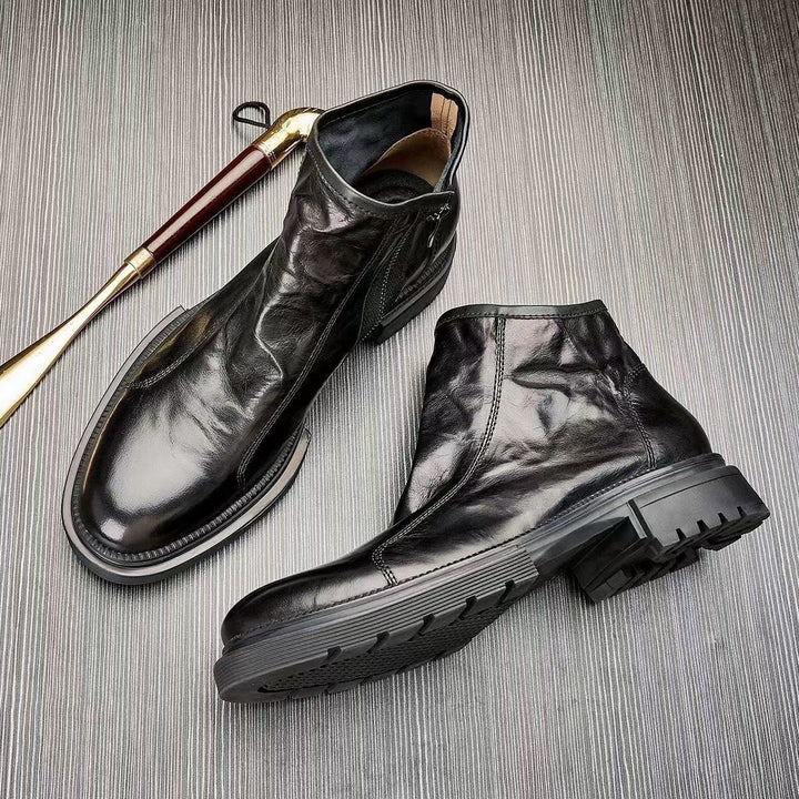 Men's Chelsea boots made of cowhide leather, breathable