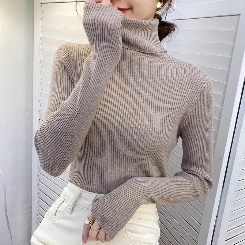 Women's turtleneck sweater, long-sleeved, plus sizes