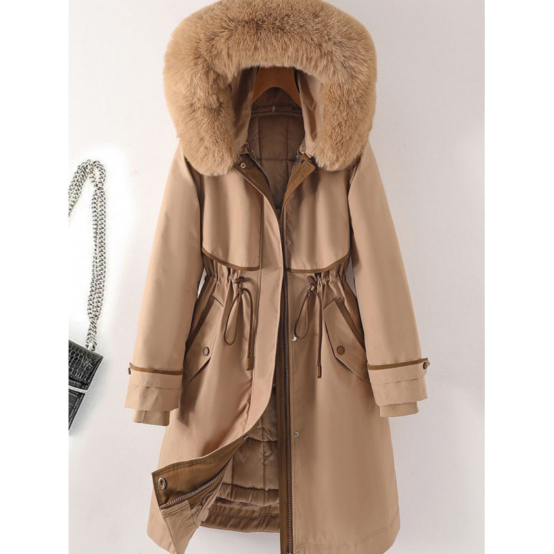 Women's parka, mid-length, with removable inner lining