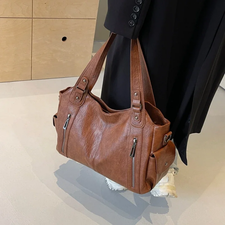 Lune London | Stylish Leather Handbag with Zipper