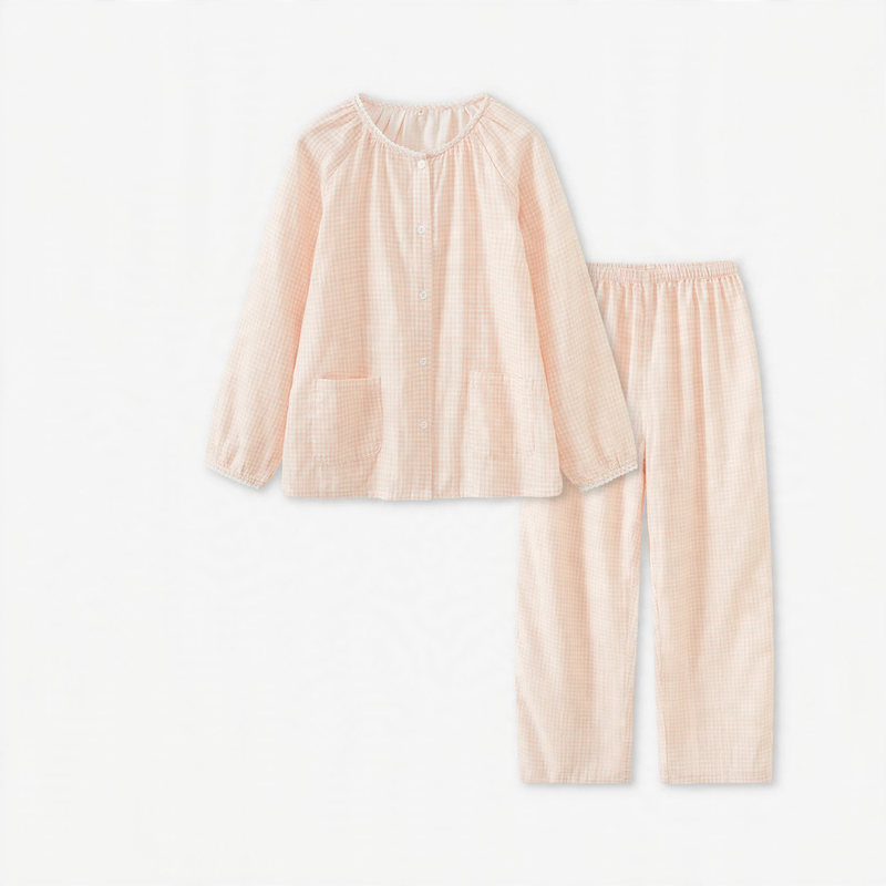 Cotton Pajamas for Couples in Striped Design