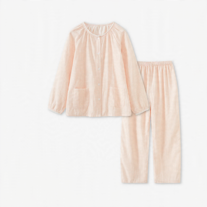 Cotton Pajamas for Couples in Striped Design