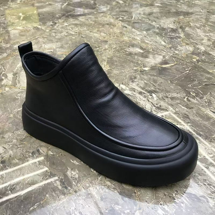 Padded men's Chelsea boots, leather