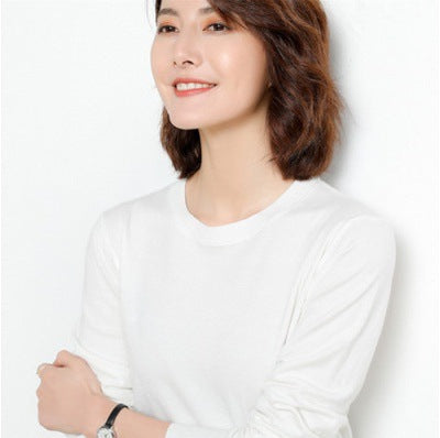 Women’s knitted sweater, stand-up collar, loose fit