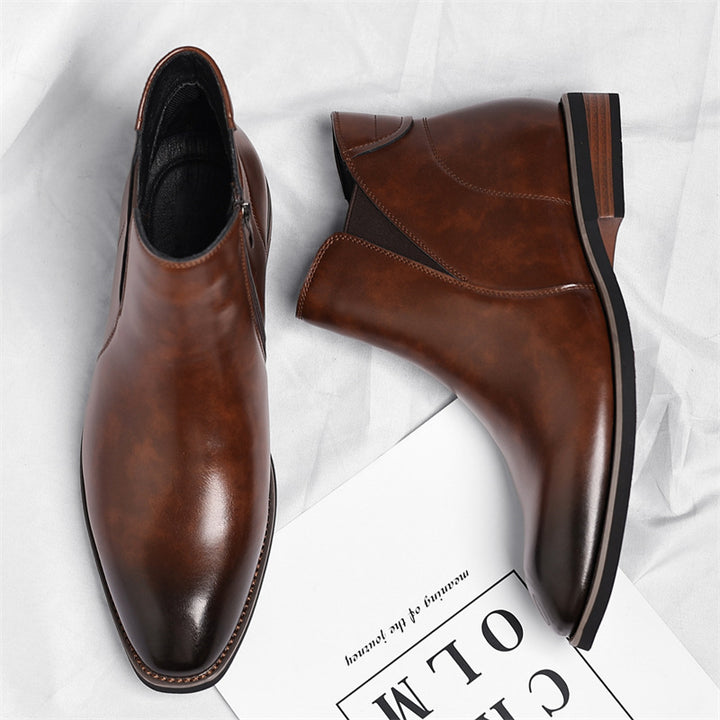 Padded Chelsea boots with zipper