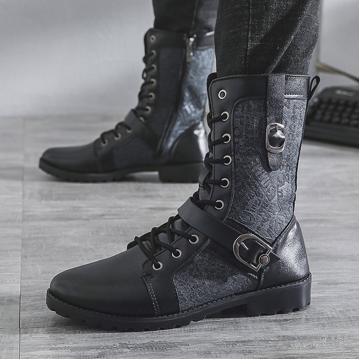 Men's ankle boots in British style, lined