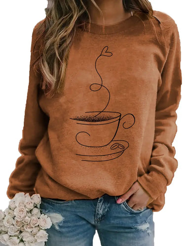 Amarae | Cozy Coffee Graphic Sweatshirt