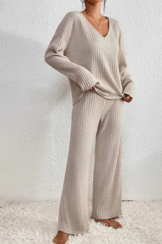 Amarae | Women's Ribbed Two-Piece Loungewear Set