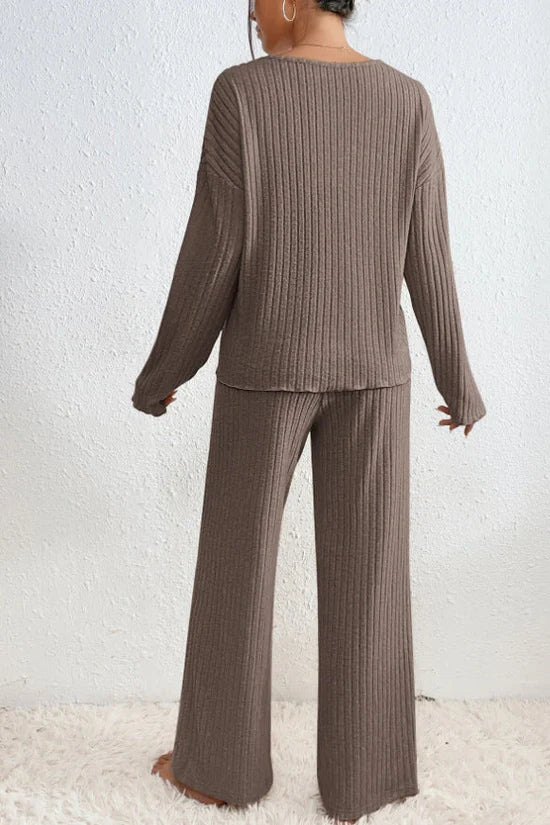 Amarae | Women's Ribbed Two-Piece Loungewear Set