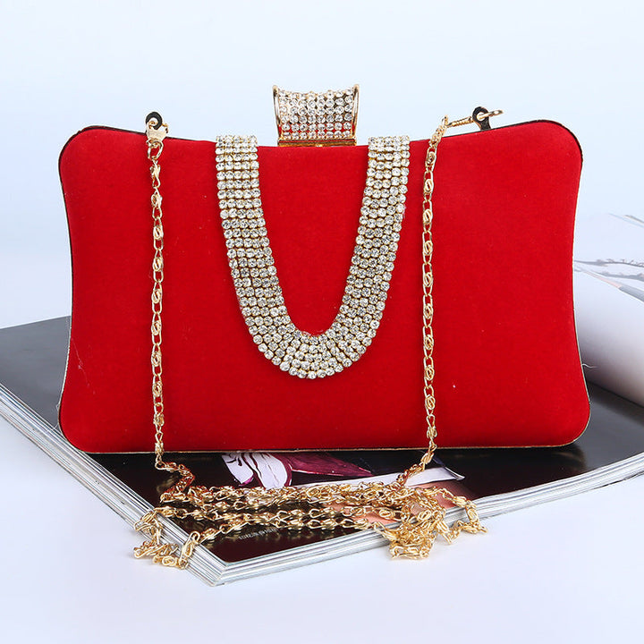 Lune London | Shaped Diamond Suede Bag