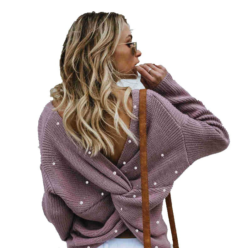 Lune Londonl modern wrap design women's knitted sweater