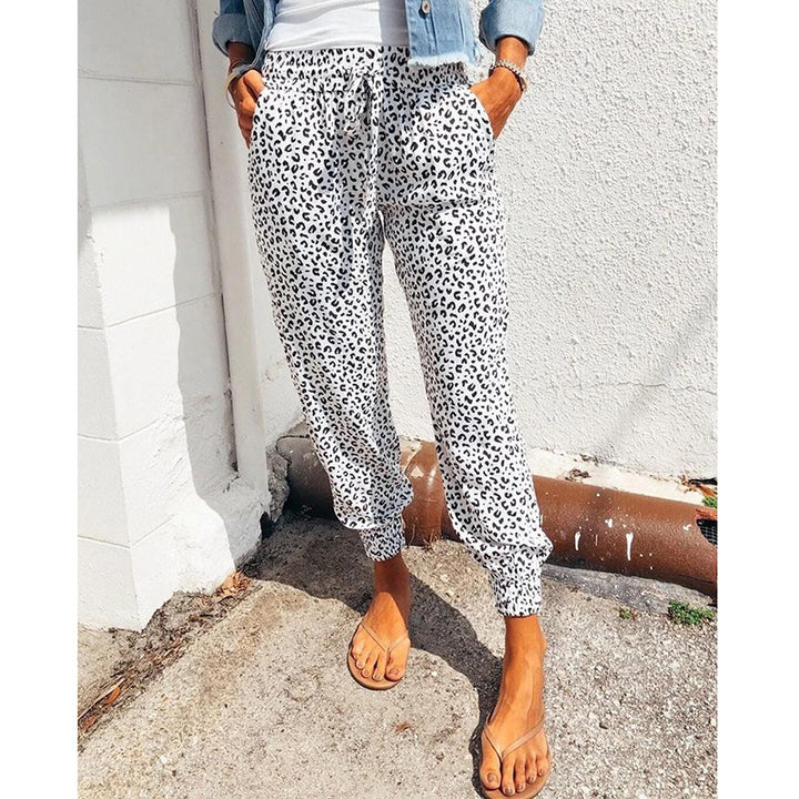 Layered print joggers for women, relaxed fit Lune London