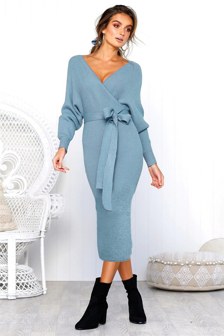 Elegant wrap dresses for women with a deep V-neckline and chic waist belt.