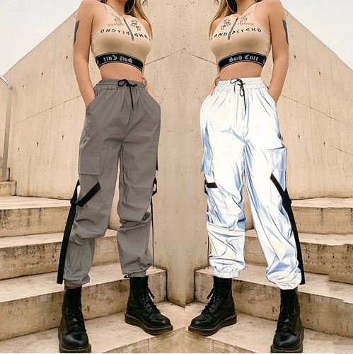 Women's cargo pants with practical pockets and adjustable waist Amarae