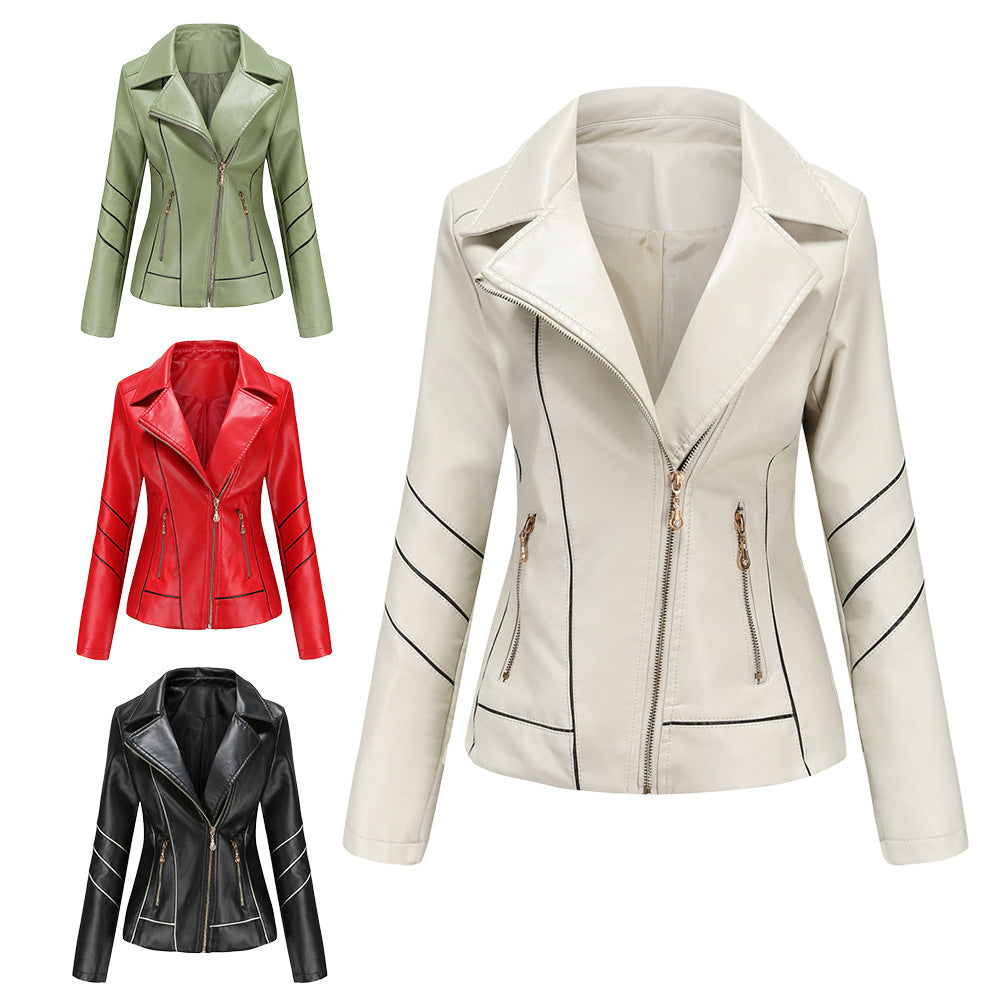 Trendy faux leather jacket for women with a structured design Lune London