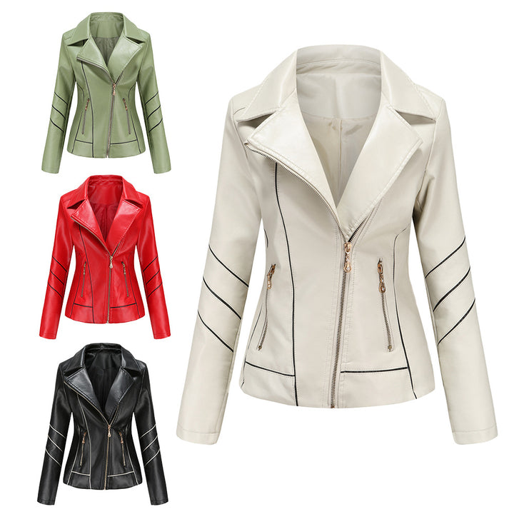 Trendy faux leather jacket for women with a structured design Lune London