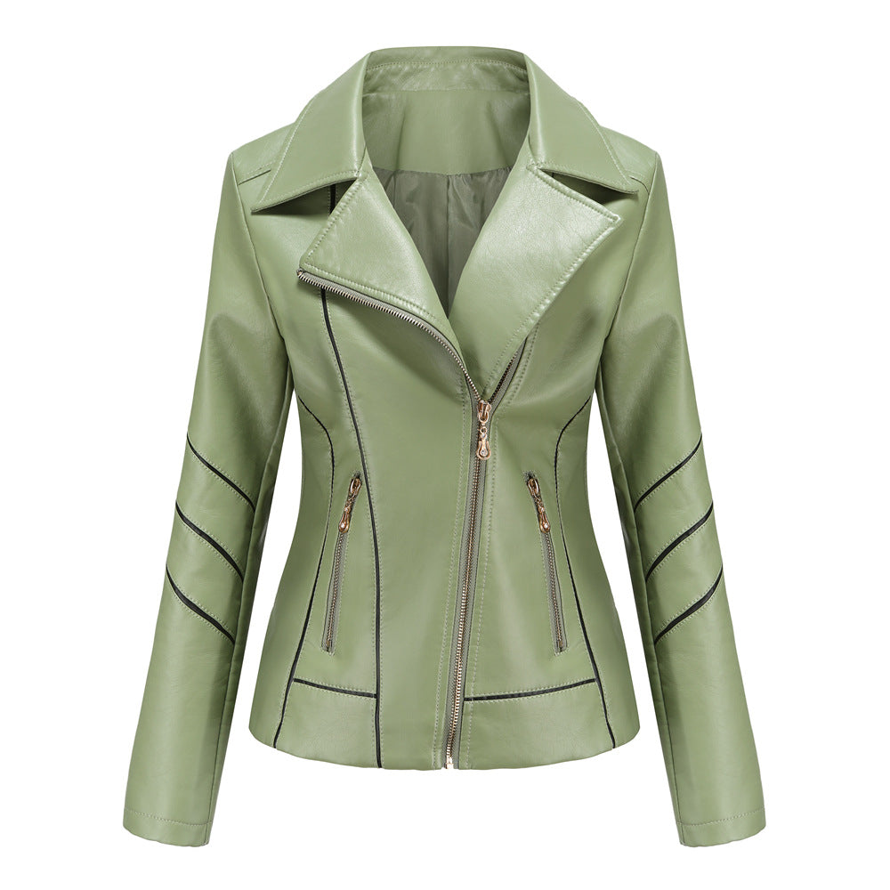 Trendy faux leather jacket for women with a structured design Lune London