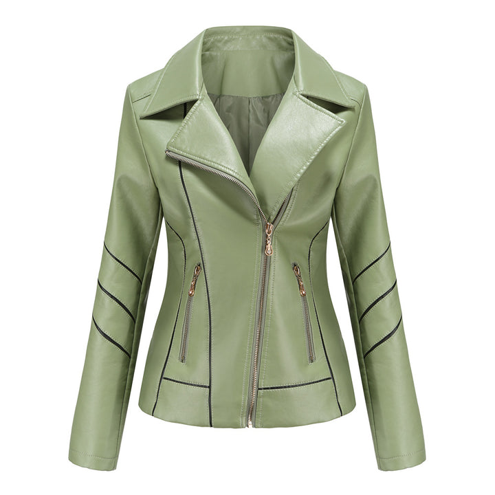 Trendy faux leather jacket for women with a structured design Lune London