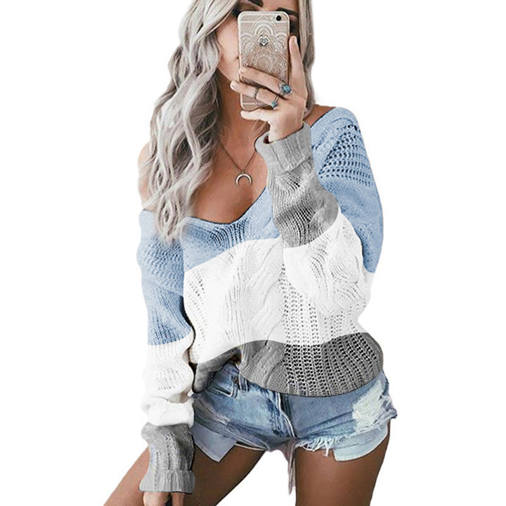 Lightweight knitted sweater for women with cutouts and textured design Lune London
