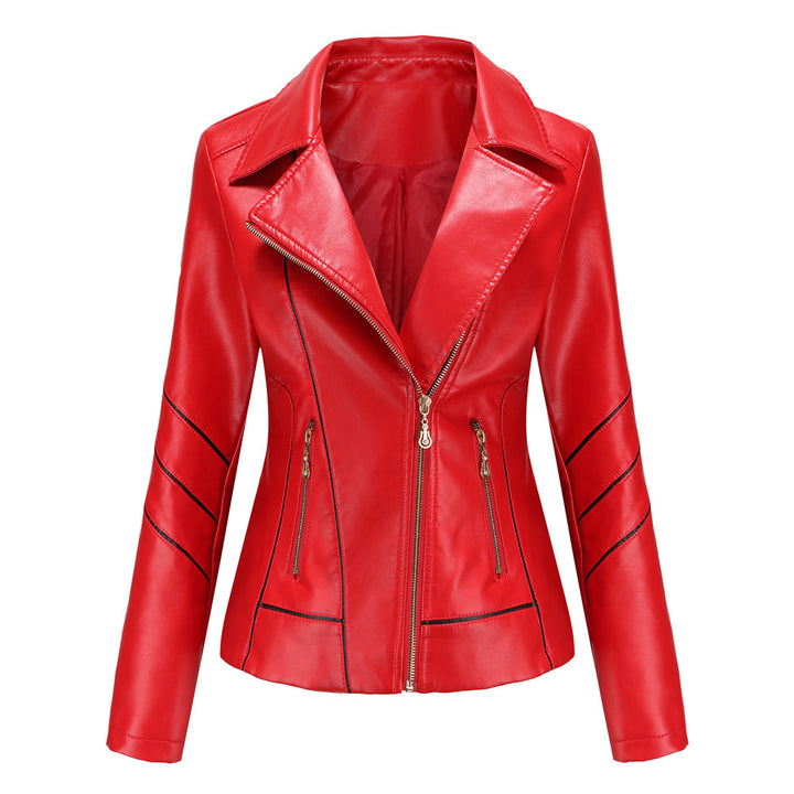 Trendy faux leather jacket for women with a structured design Lune London