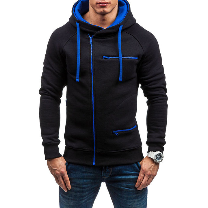 Men's sporty hoodie with contrasting zips Lune London