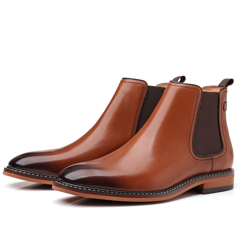 Men's Chelsea boots made of genuine leather