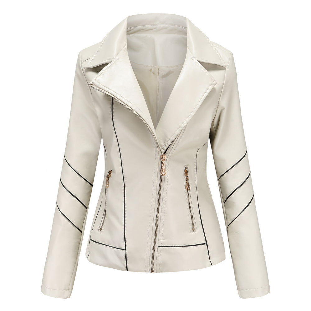 Trendy faux leather jacket for women with a structured design Lune London