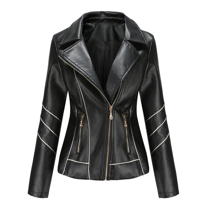 Trendy faux leather jacket for women with a structured design Lune London
