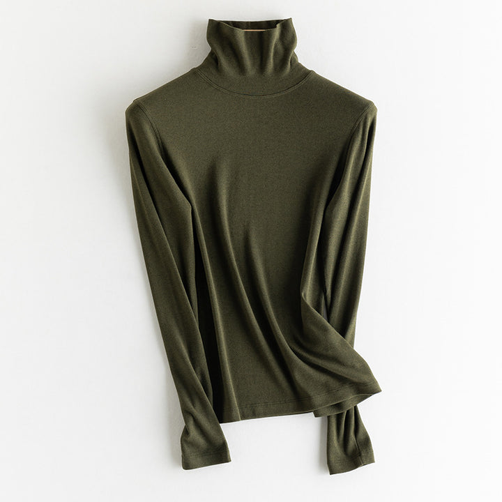 Women's Knit Under Shirt, Cashmere Blend, Various Collars