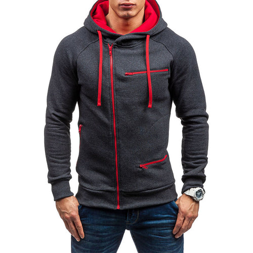 Men's sporty hoodie with contrasting zips Amarae
