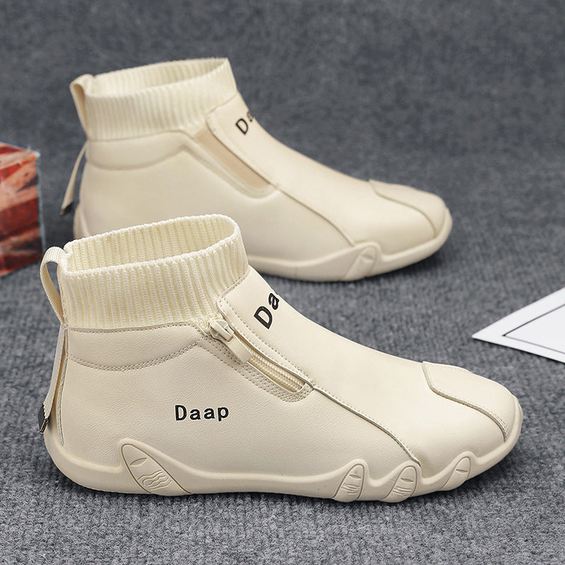 Men's vintage-style boots, slip-on