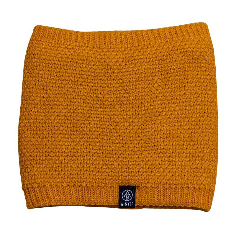 Knitted tubular scarf, lined