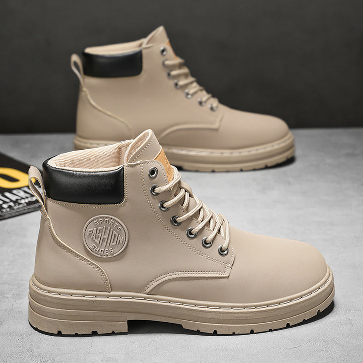 Men's ankle boots, breathable, flat