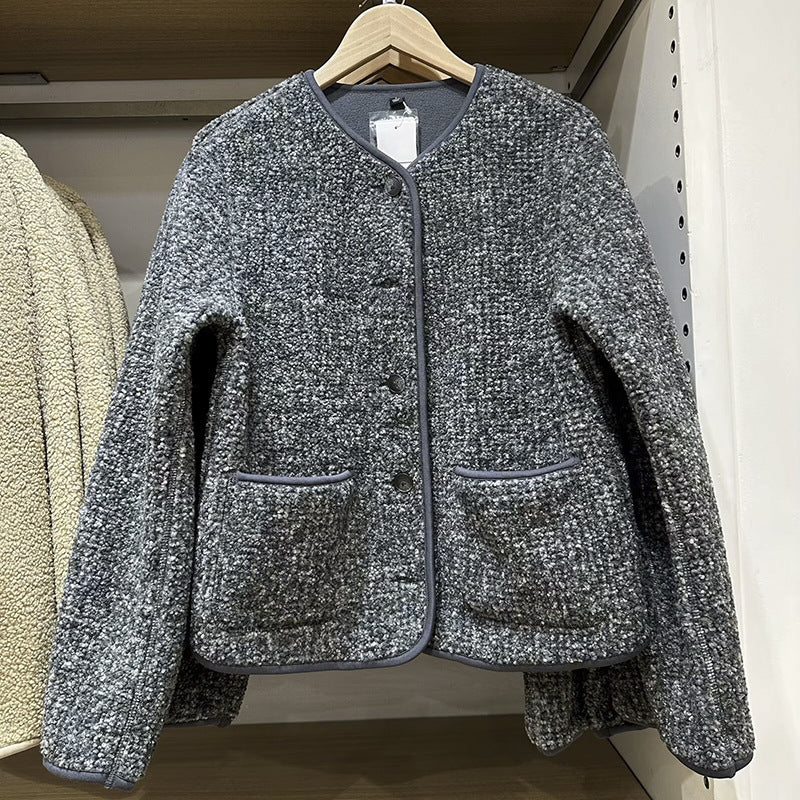 Fleece Jacket made of Lambskin Imitation