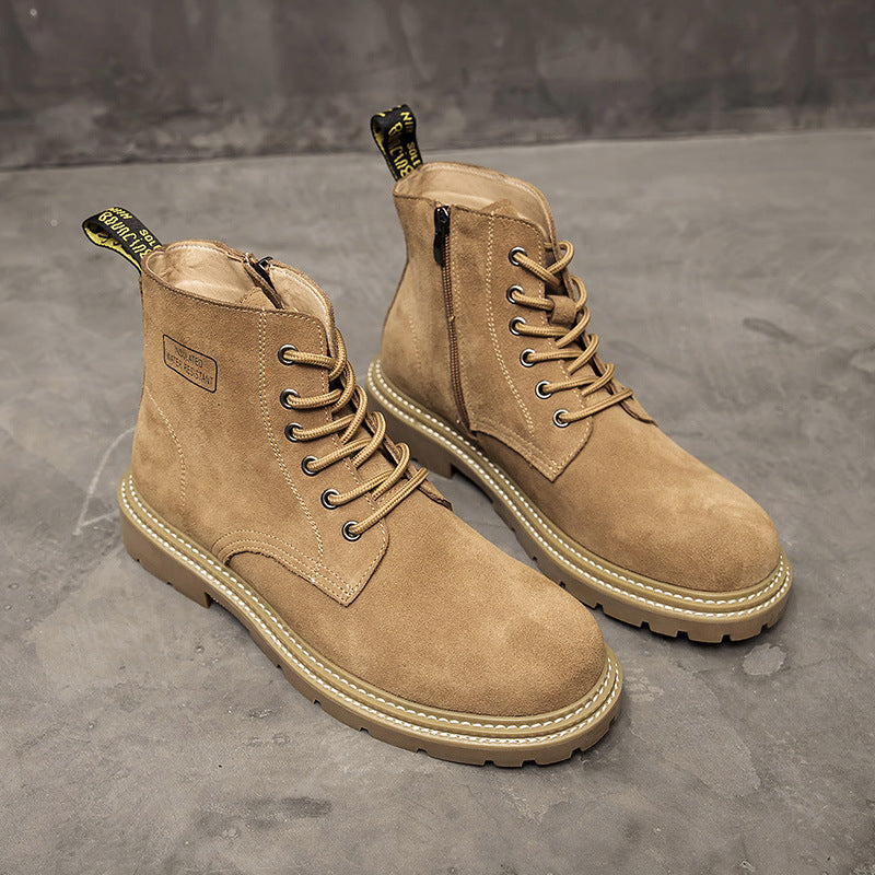Men's wedge boots in British style