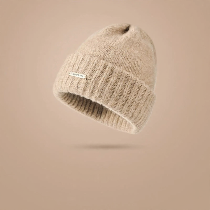 Knit beanie with scarf set for women