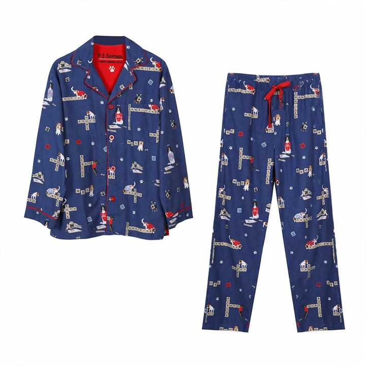 Men's house suit, padded, dual-sided brushed