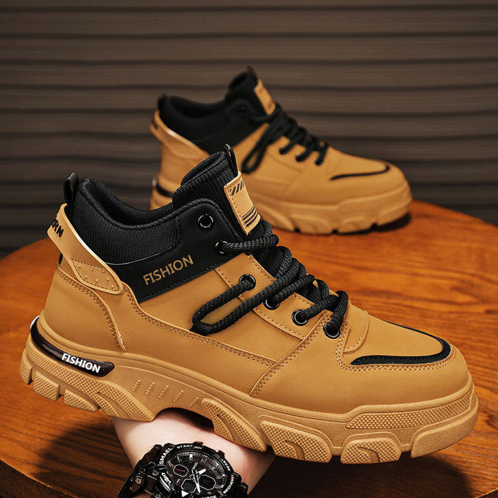 Men's work boots, slip-resistant, water-repellent, high-top