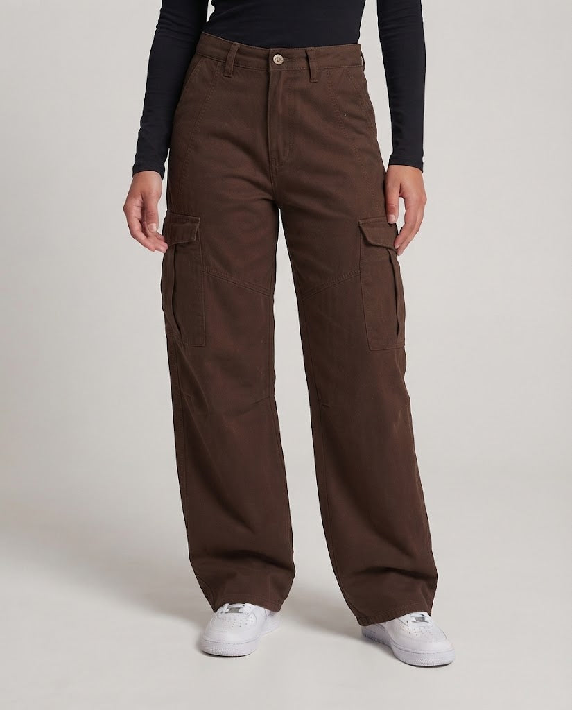 Women Baggy Cargo Pants with extremely wide leg and high waistband Amarae