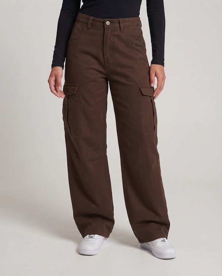Women Baggy Cargo Pants with extremely wide leg and high waistband Amarae
