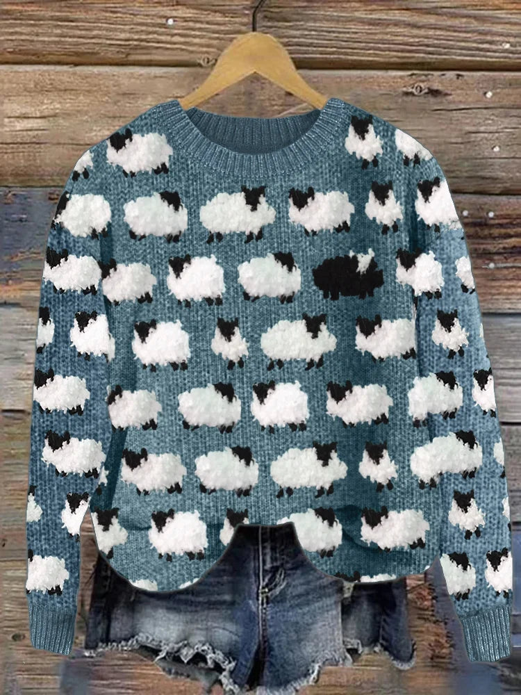 Lune London | Long-sleeved sweatshirt with sheep pattern