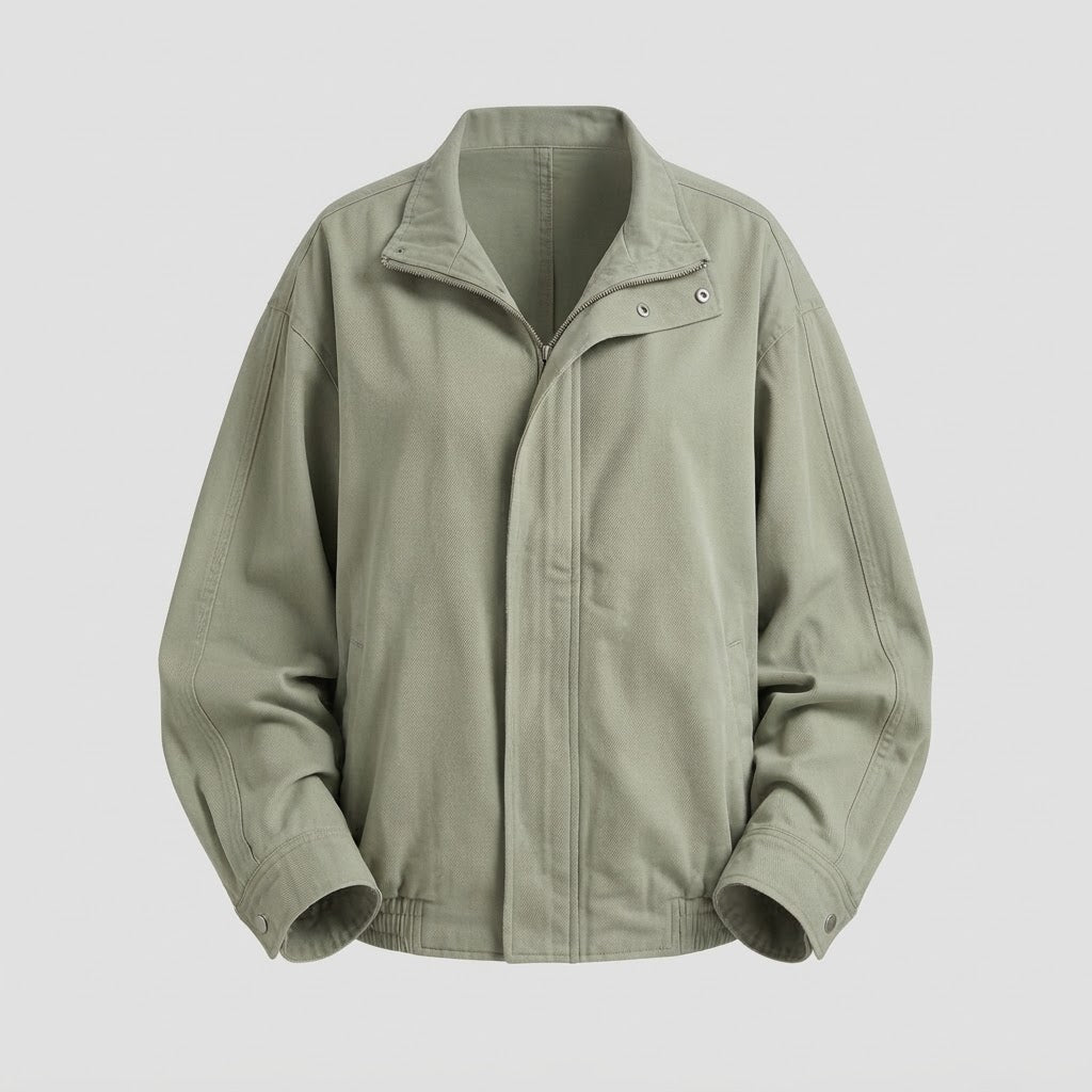 Women’s relaxed fit utility transitional jacket with zipper and stand-up collar Amarae
