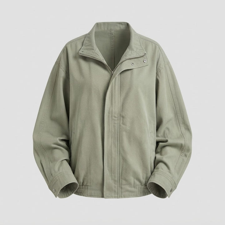 Women’s relaxed fit utility transitional jacket with zipper and stand-up collar Amarae