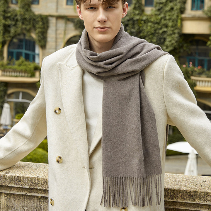 Solid color wool scarf for women and men