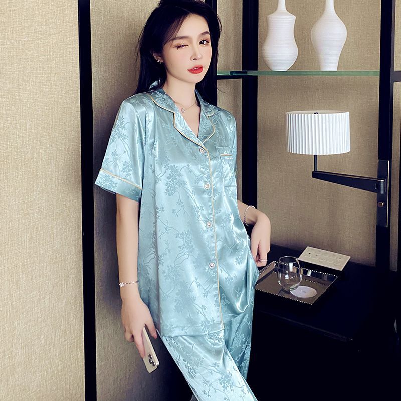 Women's Pajama Set, Eisseide, Short Sleeve, Long Pants