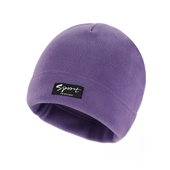 Warm fleece hat with ear protection for winter