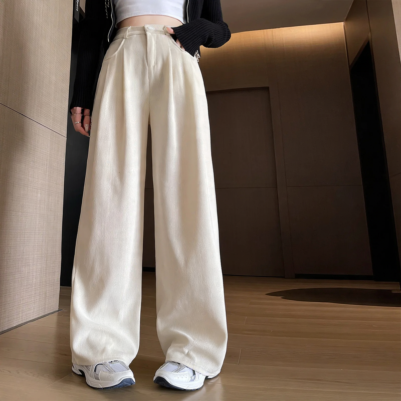 Women's corduroy trousers, straight cut, autumn