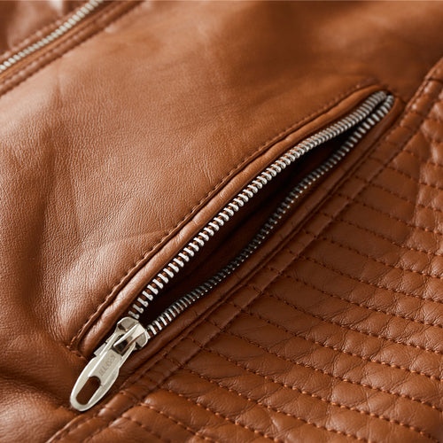 High-quality leather motorcycle jacket for men Amarae