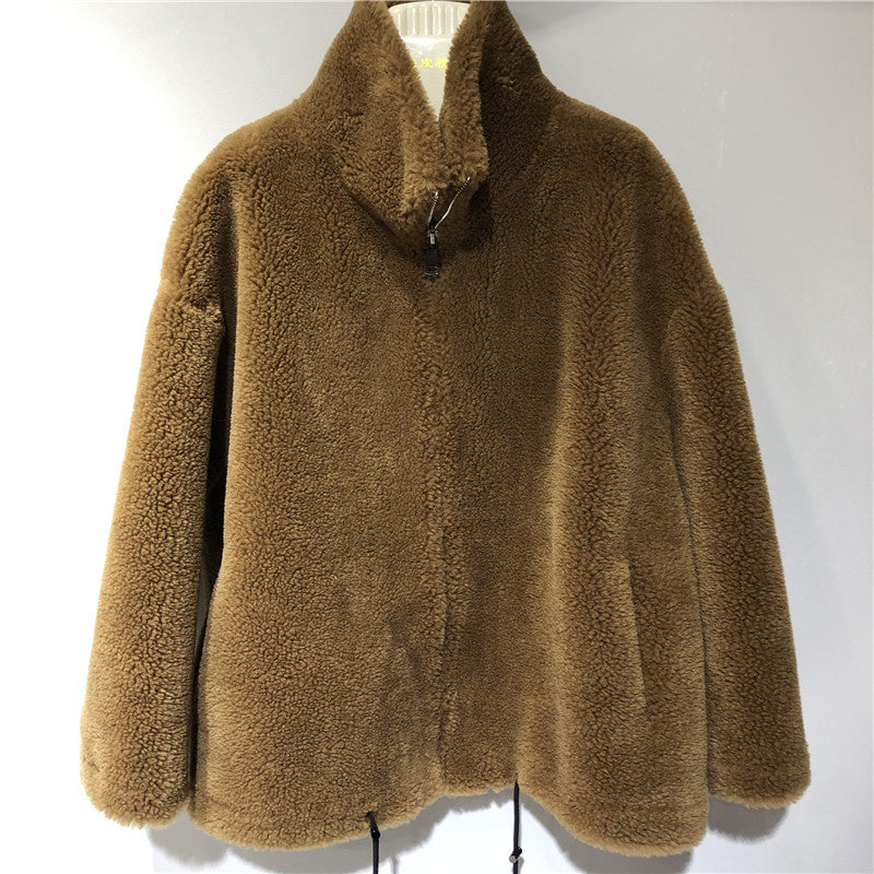 Women's comfortable and cozy fleece jacket with high collar Amarae