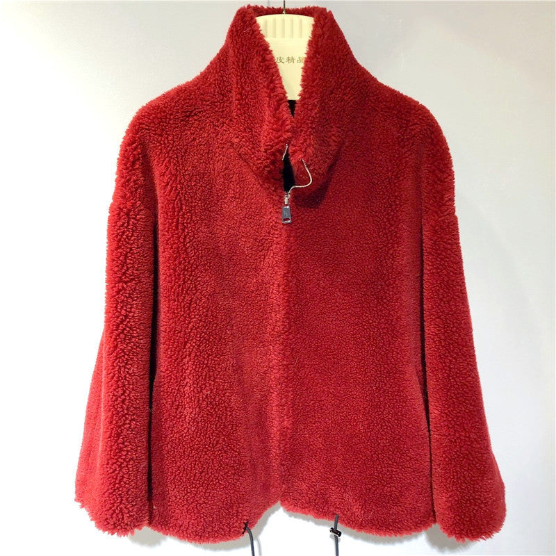 Women's comfortable and cozy fleece jacket with high collar Amarae
